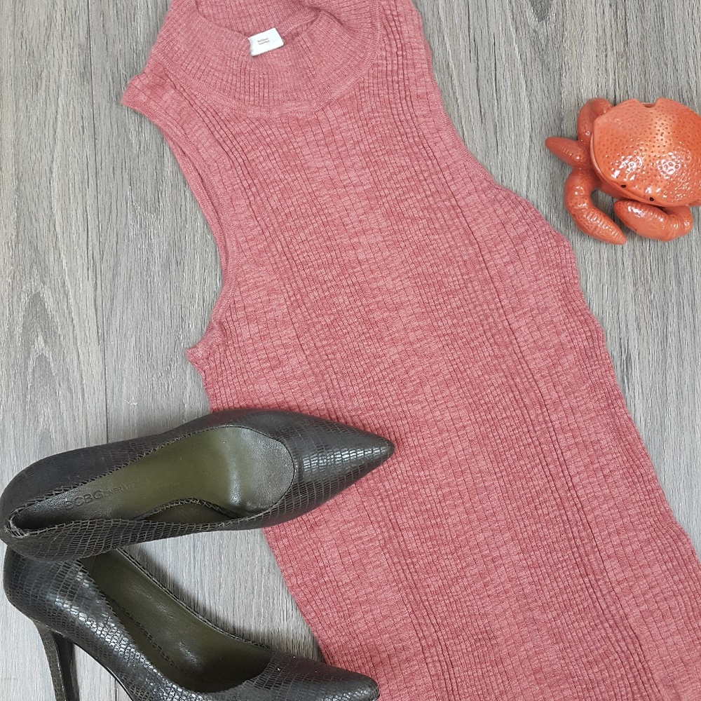 Sun& Shadow Coral Knitted Top sz XL